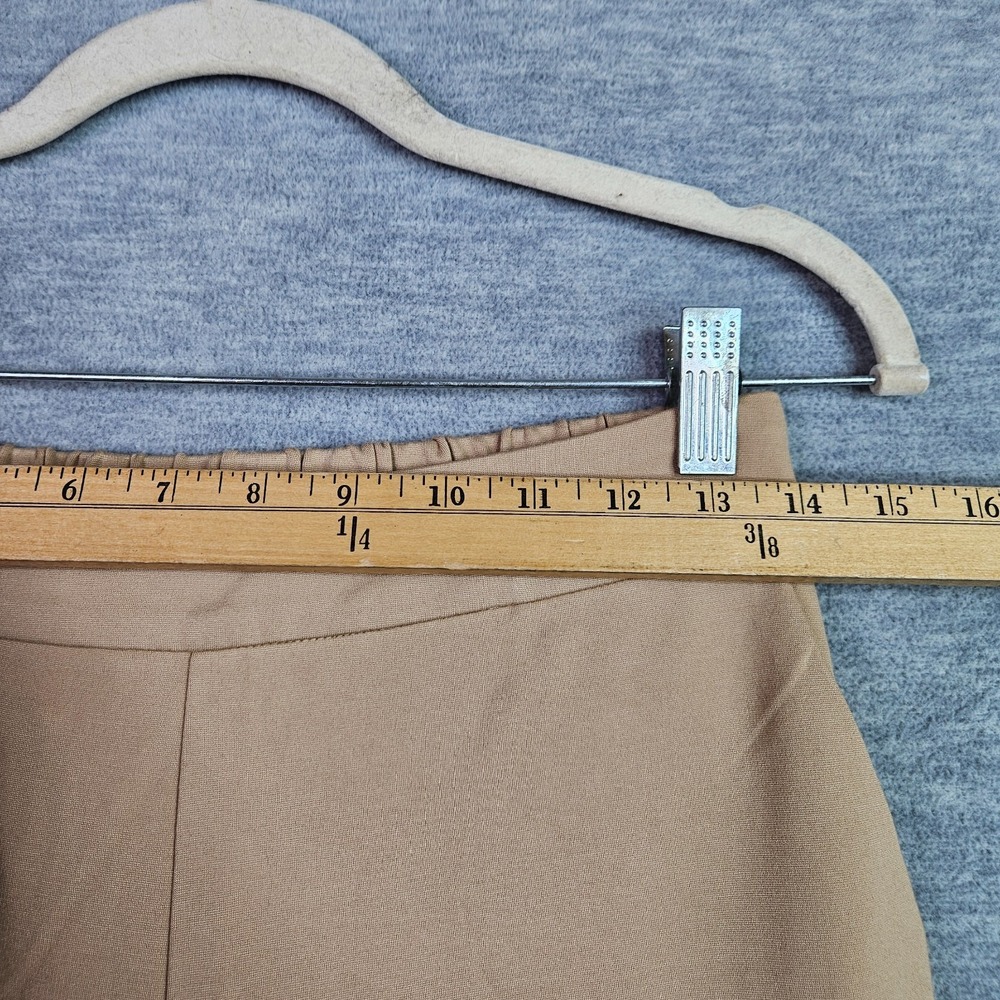 Petite Principle Pants Women Size SP Beige Straight Leg Pull On Stretch - Picture 6 of 9